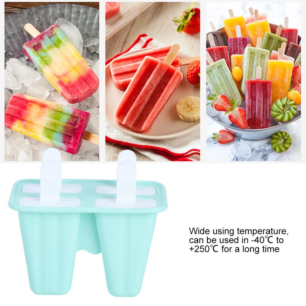 Mint Green Ice Cream Mould Reusable Popsicle Mold Durable Ice Cream Mold Hot Summer