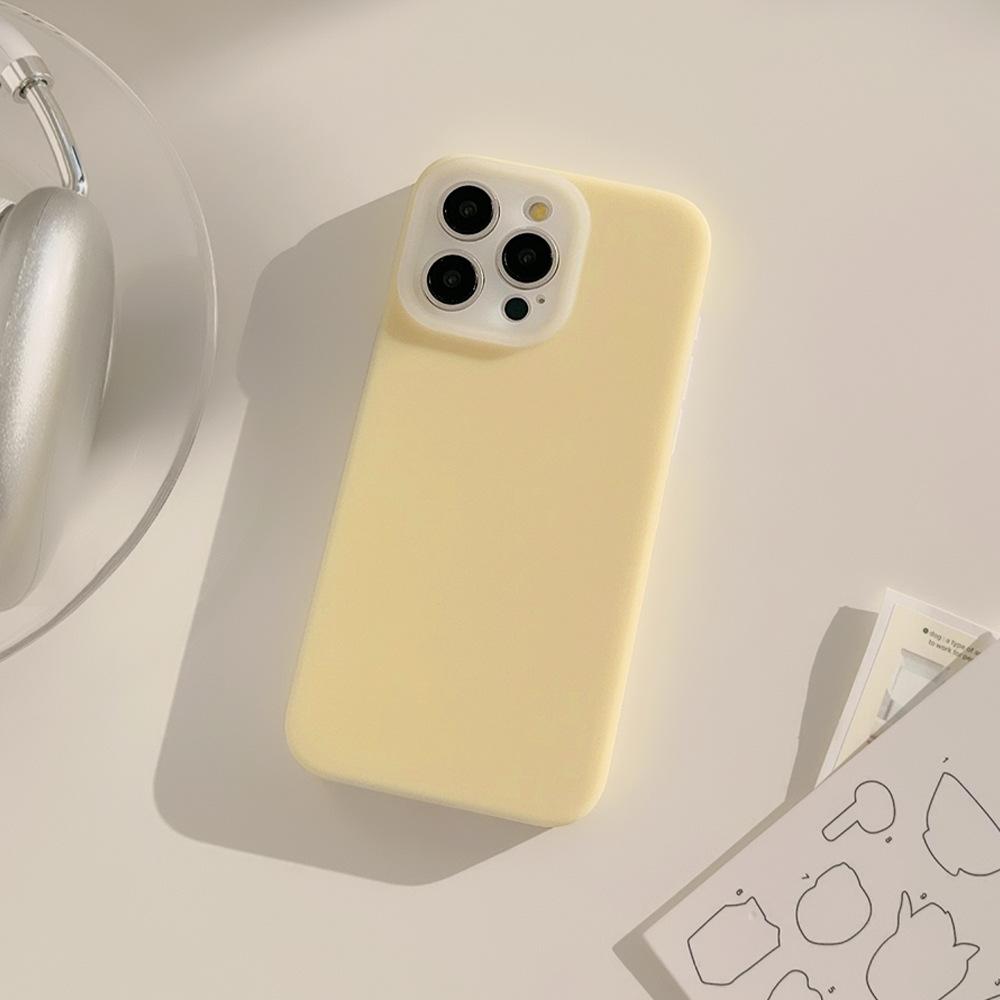 Jelly Liquid 16 Applicable To IPhone Case IPhone 15 Anti Fall 14promax Solid Color Simple 12 All Inclusive 13