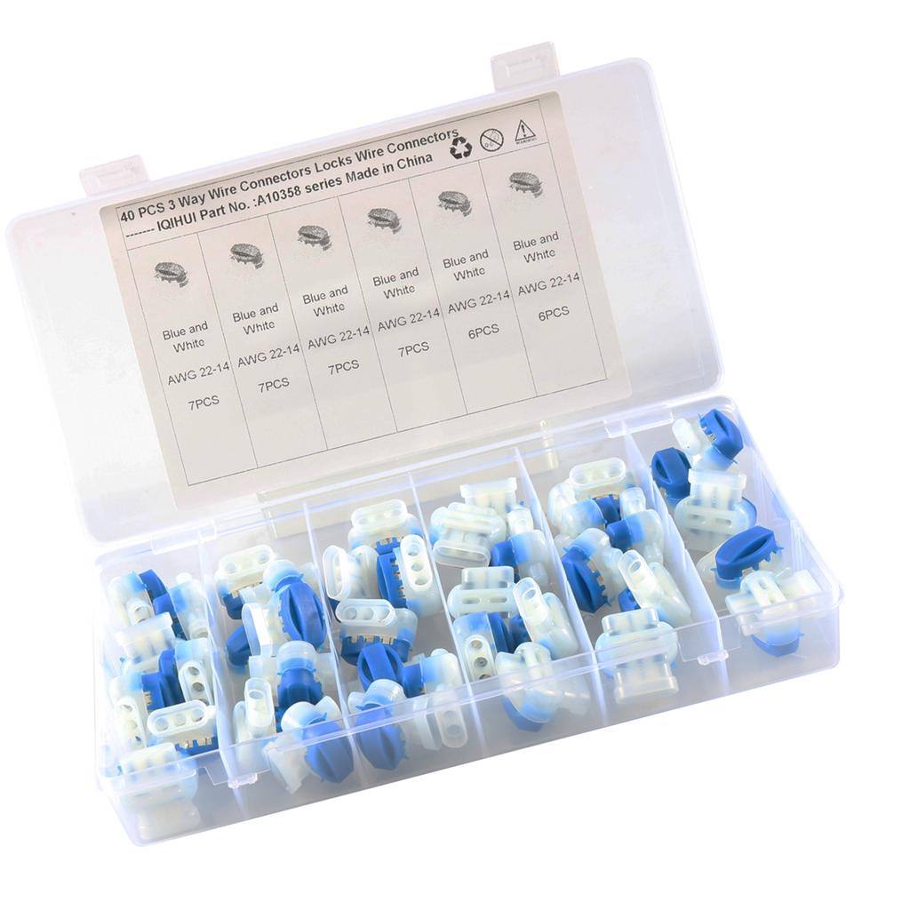 Selbstisolierende Drahtverbinder Wasserdichte Verbinder-Set für 22 bis 14 AWG Kabel für Rasenroboter & Bewässerung