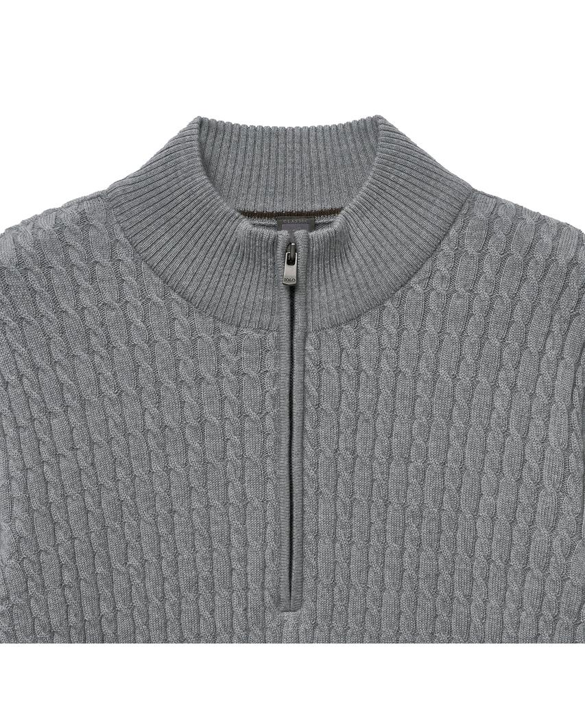 IOLO Cable Mock Neck Half Zip-Up_Gray