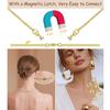 8Pcs Gold Silver Double Magnetic Necklace Clasps Jewelry Clasps Converters  Jewlery Accessories