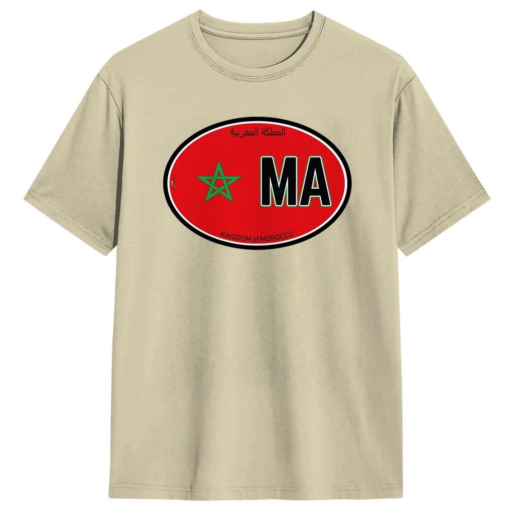 Awesome MOROCCO Maroc Maroccan Vehicle ID TShirts Men Crew Neck 100 Cotton T Shirt Short Sleeve Tee Shirt Plus Size Clothes