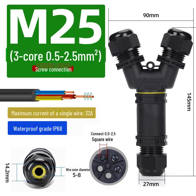Waterproof Outdoor Quick Connector Terminal - 2/3/4 Core Rainproof Docking Plug