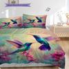 Hummingbird Pattern Bedding Quilt Set Quilt Cover Pillowcase Home Decoration Birthday Gift (1 * duvet cover + 2 * pillowcase, without core)