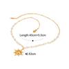 Gold Sun Pendant Necklace Waterproof Fashion Neck Chain New Pearl Beads Necklace  For Women