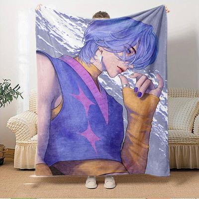 K-POP Anime Girls Group  Four Seasons Soft Warm Blanket  All-Season Thick Knit Polyester Bedspread for Bed, Camping, Travel  Perfect Gift