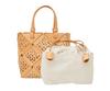 Genten Sascut Basket Natural Beige Women's Handbag,