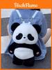 Zaino Peluche Panda per Bambine Morbida Cartella Scolastica a Fumetti con Tasca con Zip