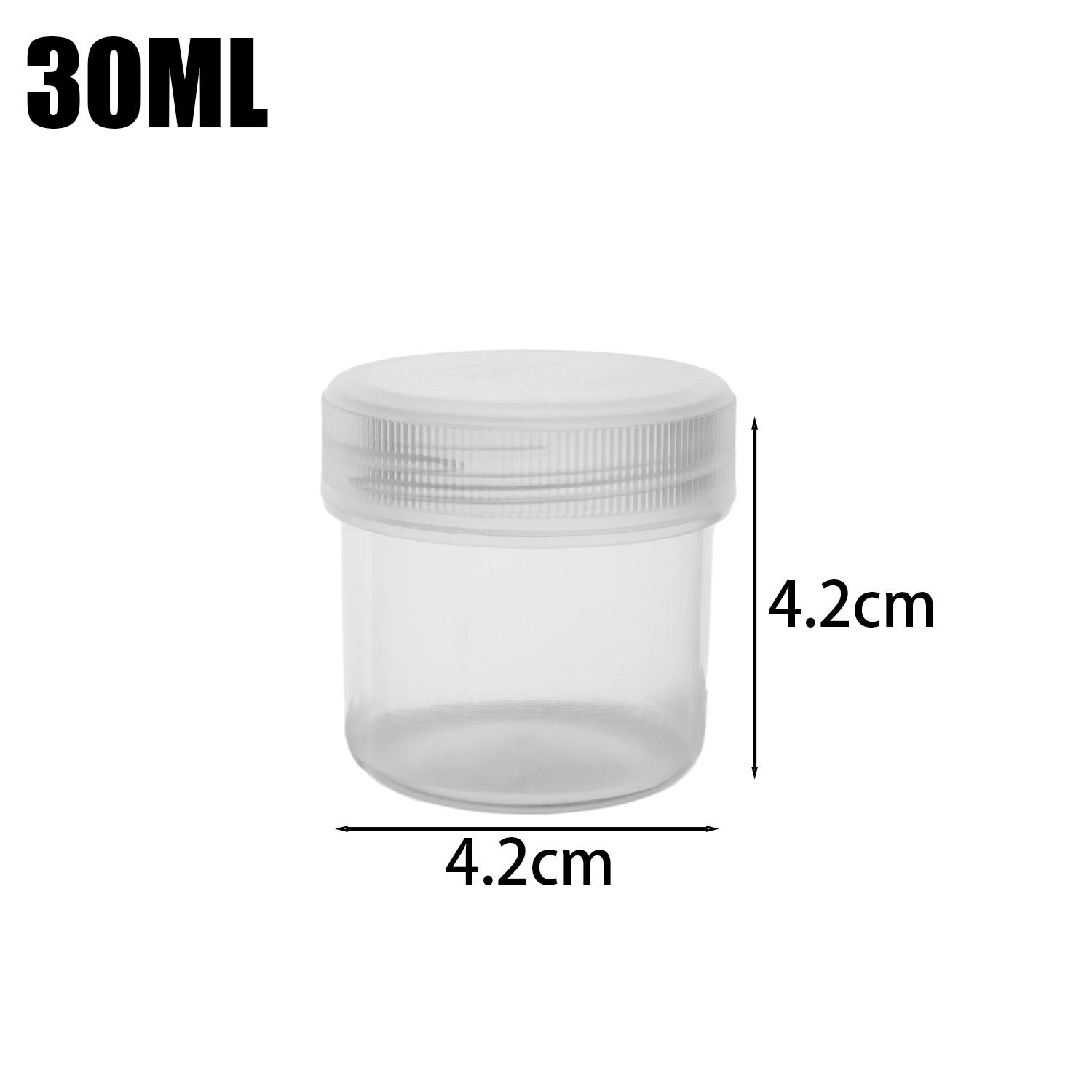 

Clear Plastic Jars with Lids Wide-Mouth Refillable Storage Containers,Empty Round Containers for Candy Beads Making Food Storage 1pc
