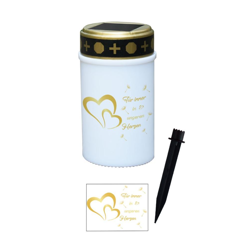 Flameless Solar Cemetery Candle Light Waterproof Electronic Candle Light Grave Memorial Tribute