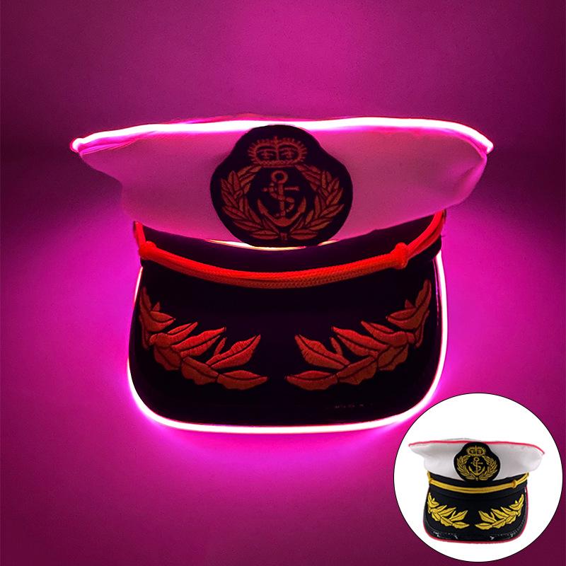 Vierfarbiger LED-Leuchtcowboyhut für Bühne & Halloween-Party