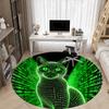 1pc Matrix Cat Office Round Area Rug, Indoor Mat Suitable ForOffice, Under Office Chairs Bedroom Living Room Home Decor T155