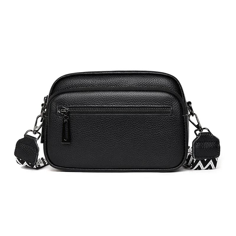 Geantă de damă din piele naturală, tip crossbody, cu capacitate mare, tip messenger din piele, luxoasă, la modă, de înaltă calitate