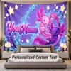 Underwater Fish (1) Theme Personalized Tapestry Custom Name Text Wall Hanging Tapestry Home Background Decoration