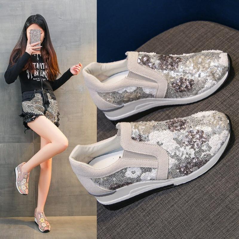 Women's shoes one-pedal women's rocking shoes new women's casual low-top shoes