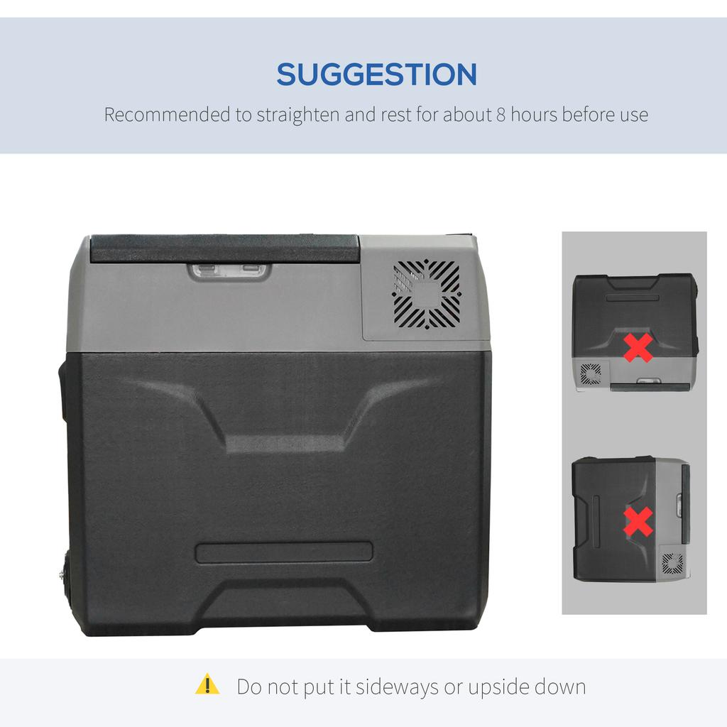 Car Refrigerator, Portable 12/24V 50 Litre Compressor Fridge Freezer, Electric Cooler Box for Camping, Travel, Picnic, Down to -20 degrees C