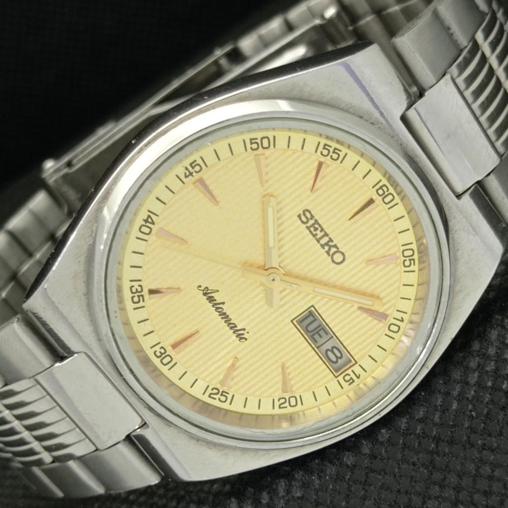 

Б/У винтажные мужские часы SEIKO 5 AUTO 7009A из Японии D/D с золотым напылением 568f-a302406-9 SKU568f-a302406