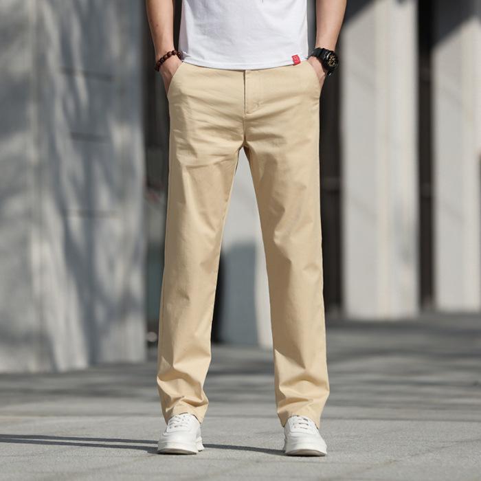 Autumn and winter new business men's casual trousers loose middle-aged elastic men's daily comfortable breathable trousers male