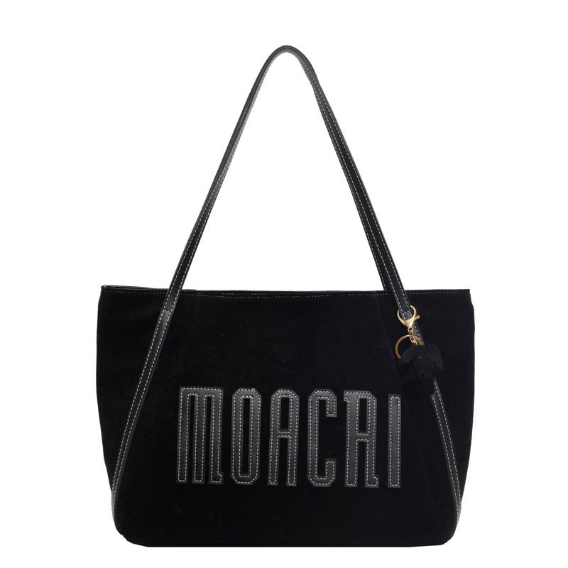 Autumn and Winter Retro Large-capacity Bag Women's 2024 New Fashion Commuter Shoulder Bag Suede Matte Tote Bag