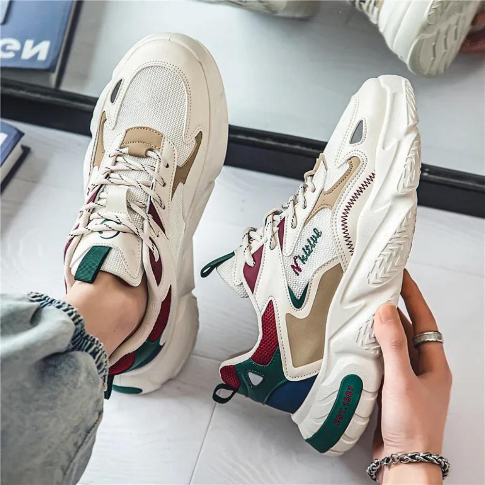 Breathable Mesh Men's Sneakers Sports Casual Man Sneaker Elevator Shoes Designer Platform Man Trainers Comfortable Running Shoes