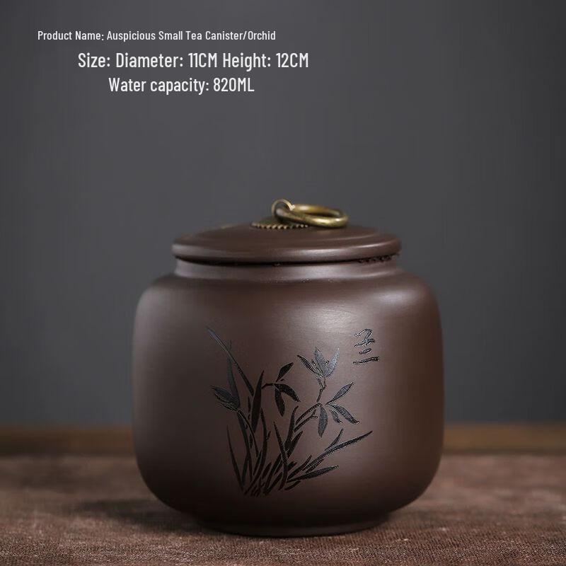

Jiakangming Carved Zisha Tea Caddy