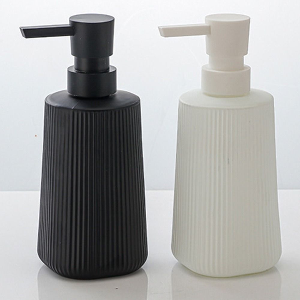 Press Pump Handwash Container Modern Ribbed Soap Lotion Bottle Lotion Gel Jar Farmhouse Style