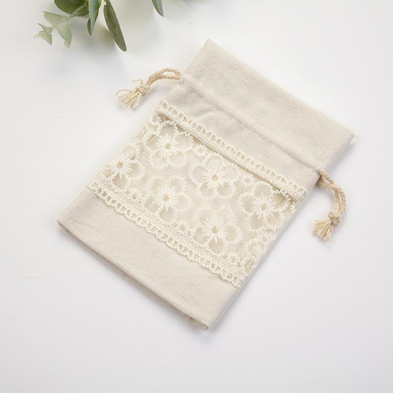 10*14cm Storage Bags with Drawstring Christmas Gift Wedding Candy Package Pouch Reusable Canvas Dust Bag Cosmetic Coins Keys Bag