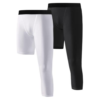 6-16 Years Kids Asymmetrical Basketball Shorts Elastic Quick Dry Compression Leggings Pants Tights Athletic  Running Pants