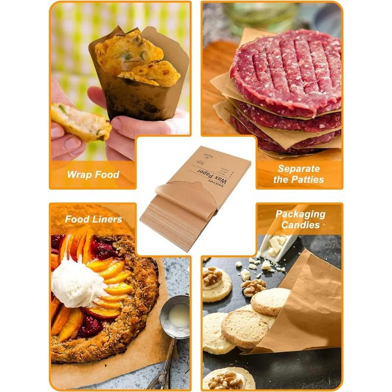 200 PCS Parchment Paper Precut Baking Sheets , Oil-Resistant, High-Temperature Baking Paper for Cooking, Roasting, and Food Prep