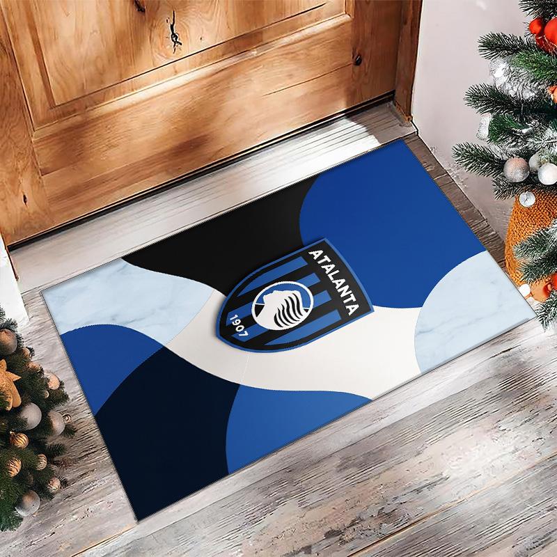Tappeto Morbido per Pavimento Antiscivolo con Motivo Calcio Atalanta FC Tappeto per Interni Tappetino Decorazione Sportiva per Camera da Letto