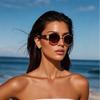 New Diamond Shaped Sunglasses for Women Metal Small Frame Concave Design Photography Glasses Fashion Sun Glasses