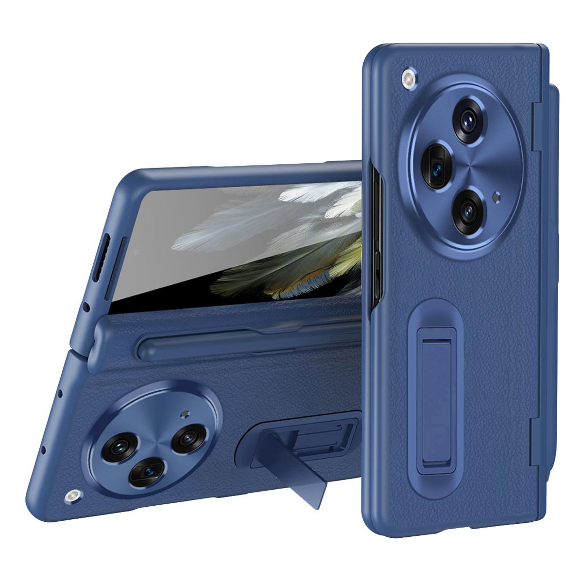 

For OnePlus Open/Oppo Find N3 5G Case Leather+PC Phone Cover with Stylus/Tempered Glass Film Sapphire