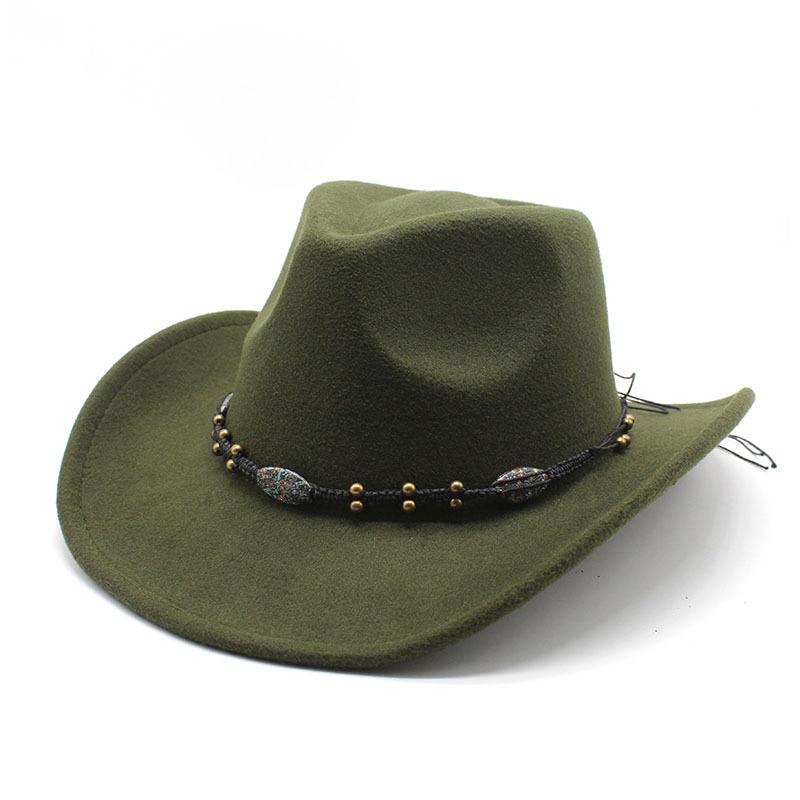 Tibetan Woolen Hat Women'S Versatile British Jazz Top Hat Tourist Mountaineering Western Cowboy Hat Men