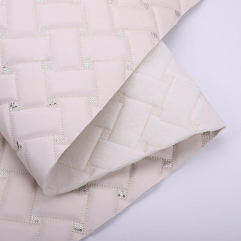100x135cm Thick Artificial PU Leather Fabric With Sponge for Upholstery Furniture Car Floor Background Wall Sliding Door Decor