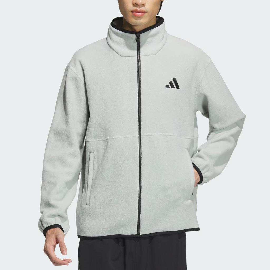 Adidas Casual Hooded Comfortable Jacket Unisex Jackets Gray JW1650
