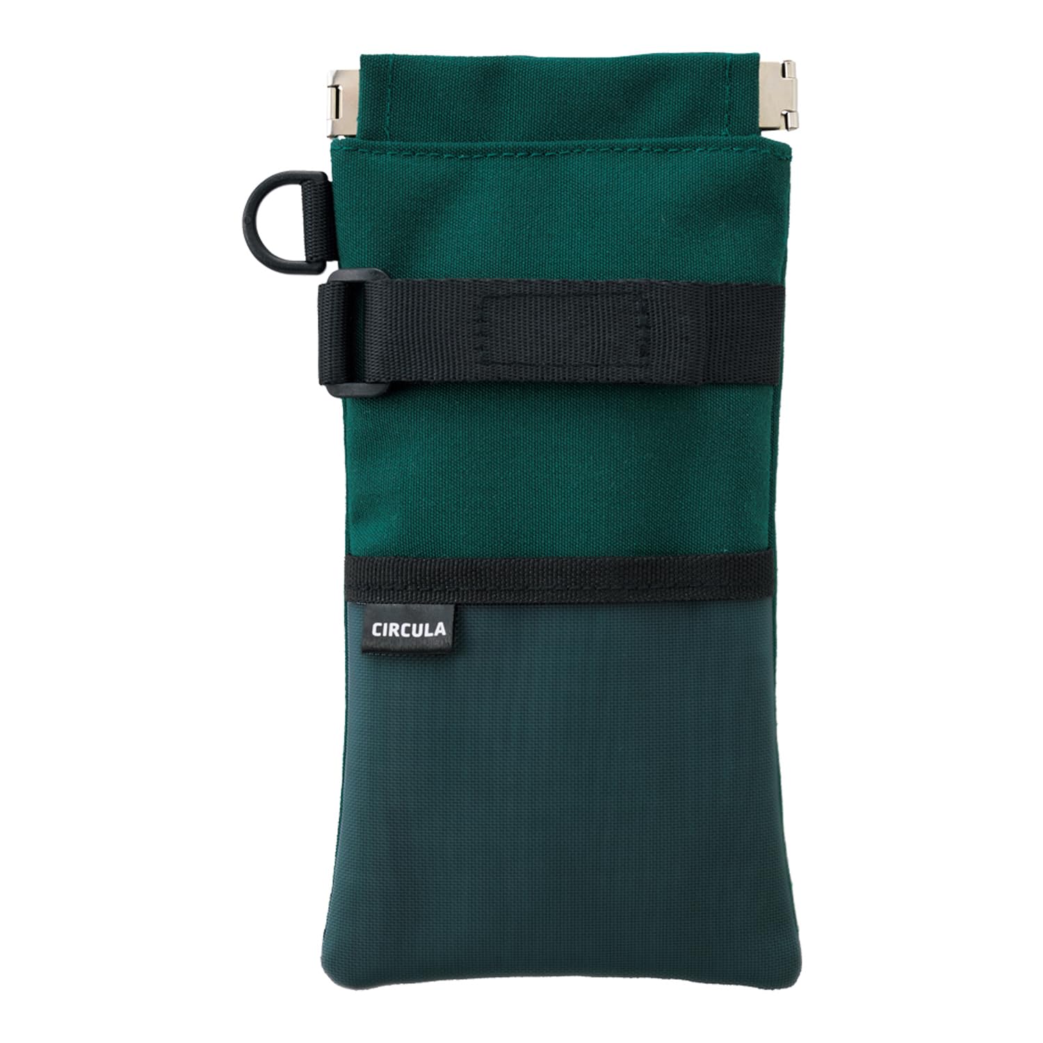 LIHIT LAB CIRCULA Spring-Clasp Pouch, Green, A4602-7 зелёный