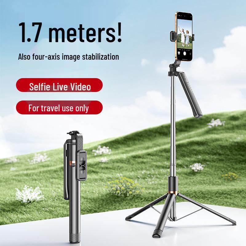 Bluetooth Selfie Stick & Tripod: Portable Telescopic Phone Holder for Desktop & Floor Use