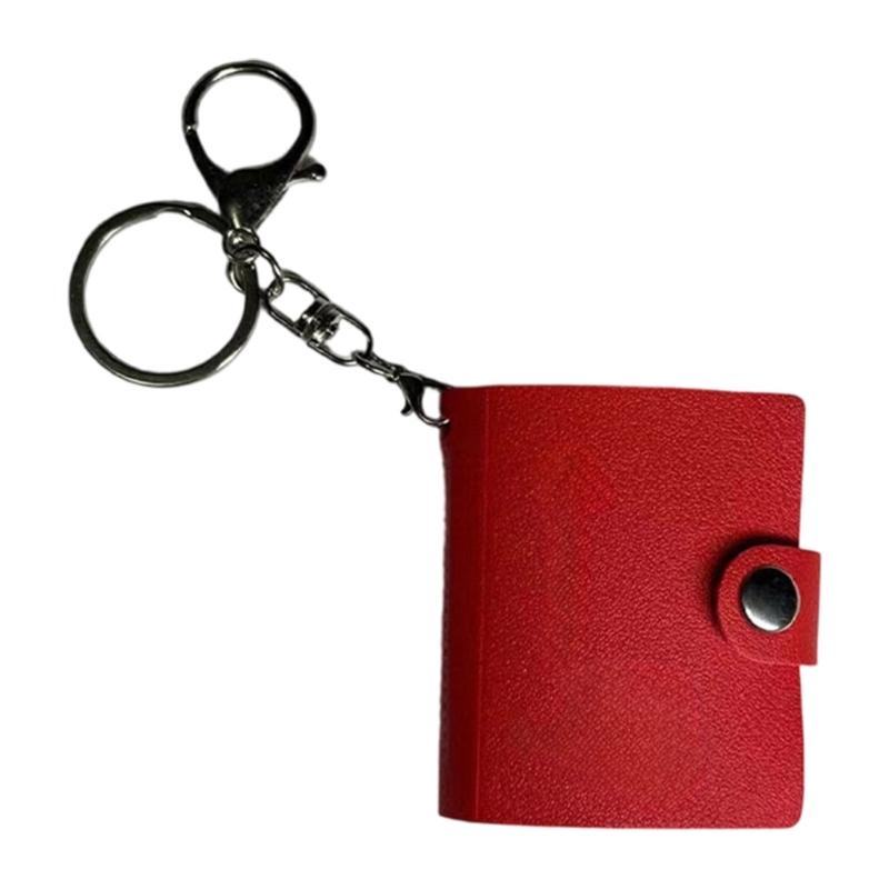 Photocard Binder Album Mini Photo Album with Keychains Mini Photo Card Books Holder with Pendants DIY Keychian 40 Pocket