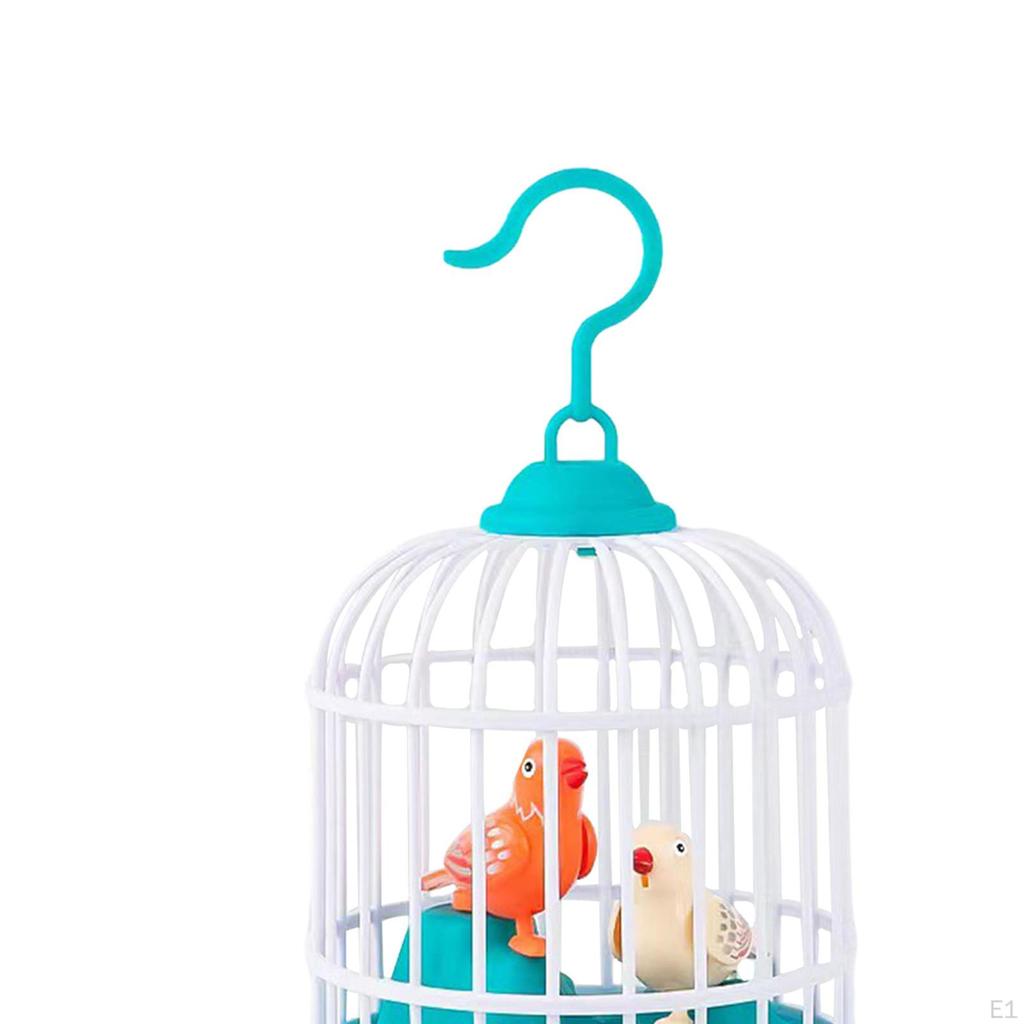 Elektrischer Sprachsteuerungs-Vogelkäfig mit geräuschaktivierten Vogelgeräuschen, realistischer elektronischer Simulationskäfig