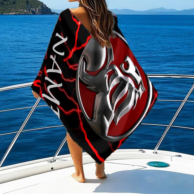 1pc Football30 Beach Towel with Custom Name, Beach/Swimming/Bath/Picnic/Camping Towel, Suitable for Seaside Beaches