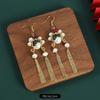 Dao Ma Dan face fringed pearl earrings design sense temperament long niche Guochao earrings women