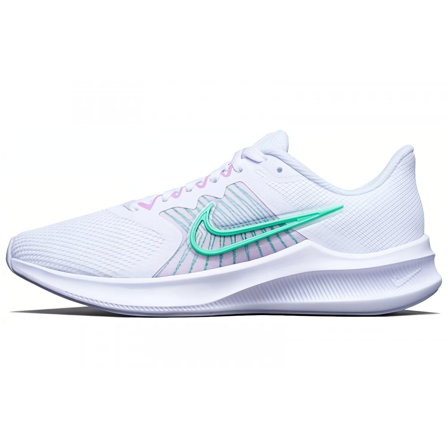 (WMNS) Nike Downshifter 11 White Signal Green Women s CW3413-101 EU 36