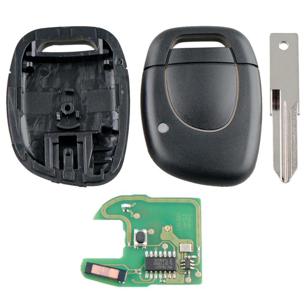 JONGO Cover Telecomando Auto Per Renault Kangoo, Trafic E Master - Guscio 2 Pulsanti Con Batteria CR1220 Inclusa, Senza Lama
