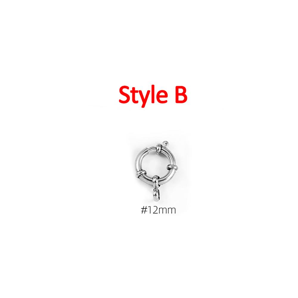 4pcs Stainless Steel Spring Clasps Gold Color Round Connector Hooks Bracelet Clavicle Necklace Clasp Jewelry Making DIY Supplies