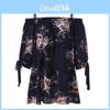 Modische Damen-Oberteile in Übergröße mit Blumenprint, schulterfrei, Camisole