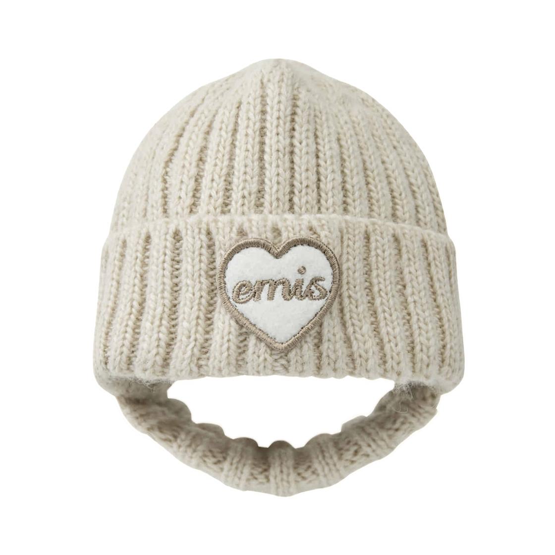 EMIS Pet Heart Wappen Beanie Beige ONE SIZE