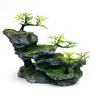 Rockery Mountain Resin Aquarium Landscape View Decoration Hill Hanging Bridge View Ornament Resin Fish Tank Decoration Large