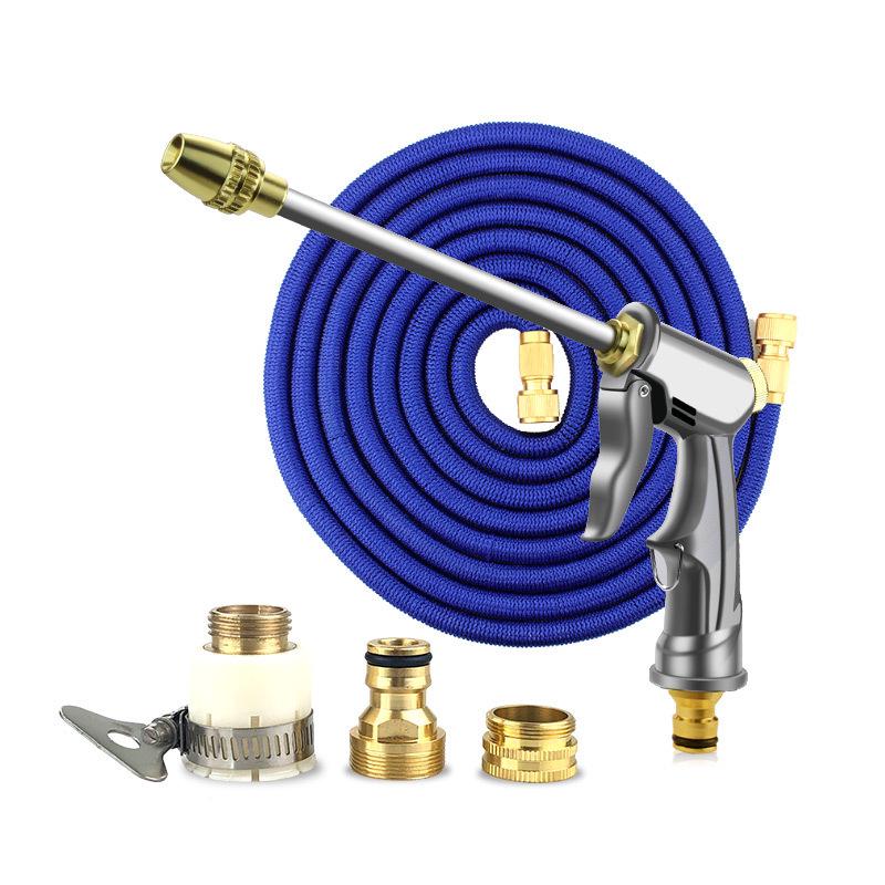 Telescopic Garden Hose & High-Pressure Car Wash Spray Gun Set
