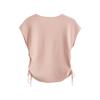 Französischer Eis-Seiden-Strickpullover Damen Sommer Neu V-Ausschnitt Kordelzug Figurbetont Dünnes T-Shirt Ärmelloses Top