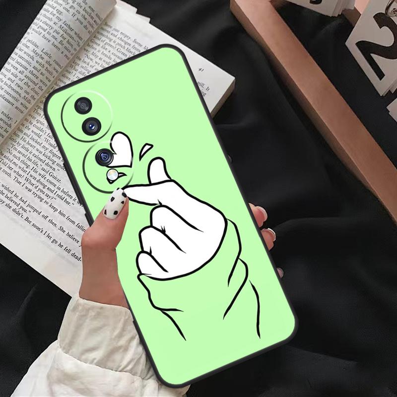 Kpop Hand Finger Heart For Honor Magic 8 Pro 6 5 7 Lite Case For Honor 200 400 50 70 90 X8b X9a X9b X9c X9d Win RT